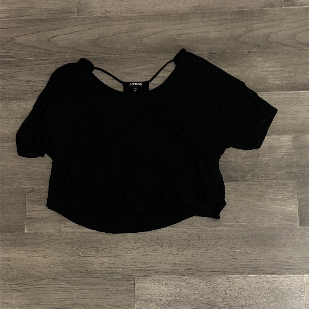 Express Women's Black Crop Top